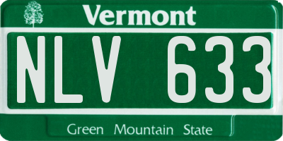 VT license plate NLV633