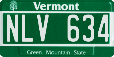 VT license plate NLV634
