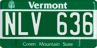 VT license plate NLV636