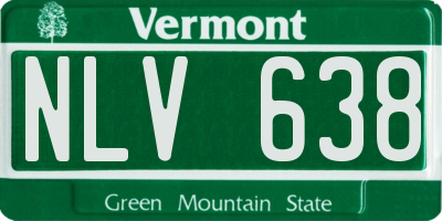 VT license plate NLV638