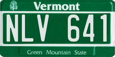VT license plate NLV641