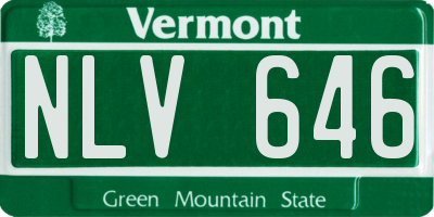 VT license plate NLV646