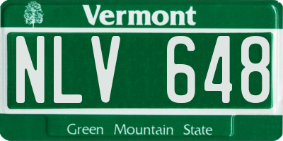 VT license plate NLV648