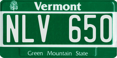 VT license plate NLV650