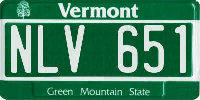 VT license plate NLV651
