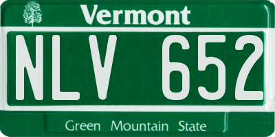 VT license plate NLV652