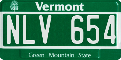 VT license plate NLV654