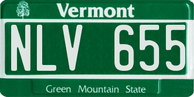 VT license plate NLV655