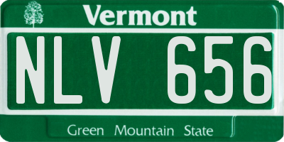 VT license plate NLV656