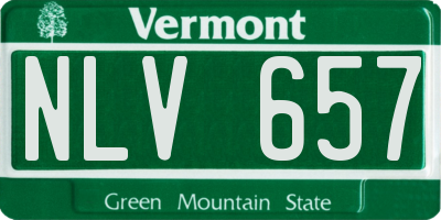 VT license plate NLV657