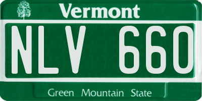 VT license plate NLV660