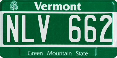 VT license plate NLV662