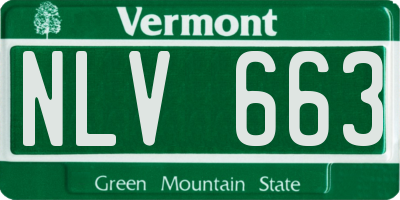 VT license plate NLV663