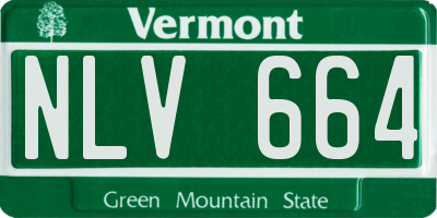 VT license plate NLV664