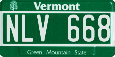 VT license plate NLV668