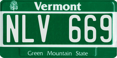VT license plate NLV669
