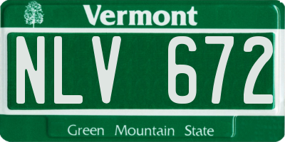 VT license plate NLV672
