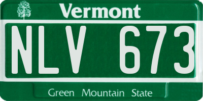 VT license plate NLV673