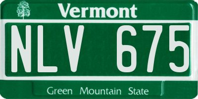 VT license plate NLV675