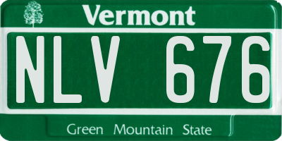 VT license plate NLV676