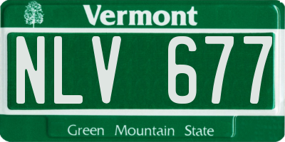 VT license plate NLV677