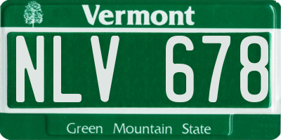 VT license plate NLV678