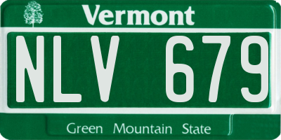 VT license plate NLV679