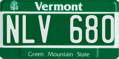 VT license plate NLV680