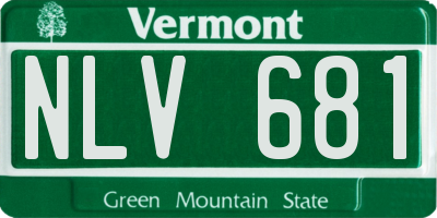 VT license plate NLV681