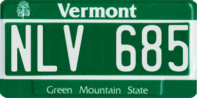 VT license plate NLV685