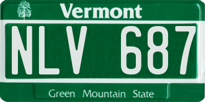 VT license plate NLV687