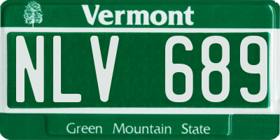 VT license plate NLV689