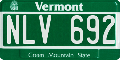 VT license plate NLV692