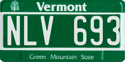 VT license plate NLV693