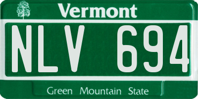 VT license plate NLV694