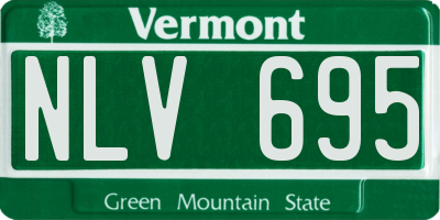 VT license plate NLV695