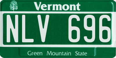 VT license plate NLV696