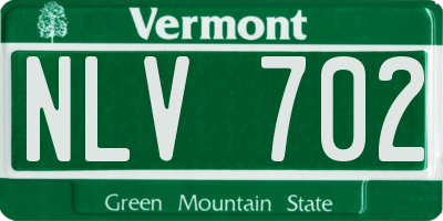 VT license plate NLV702