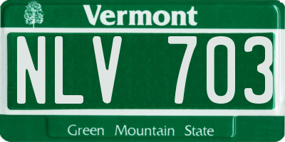 VT license plate NLV703