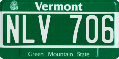 VT license plate NLV706