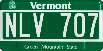 VT license plate NLV707