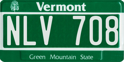 VT license plate NLV708