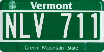 VT license plate NLV711