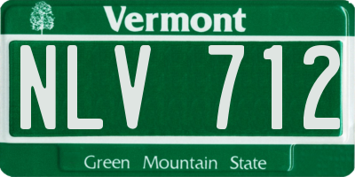 VT license plate NLV712