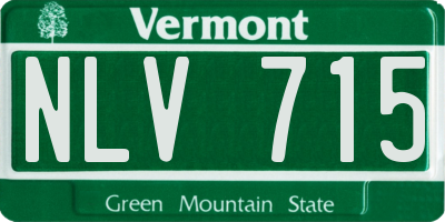 VT license plate NLV715