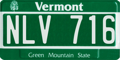VT license plate NLV716