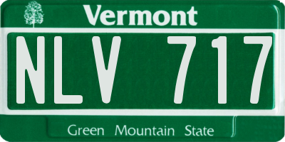 VT license plate NLV717