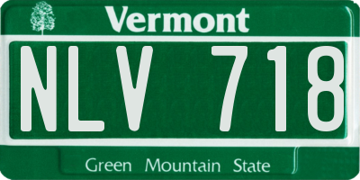 VT license plate NLV718