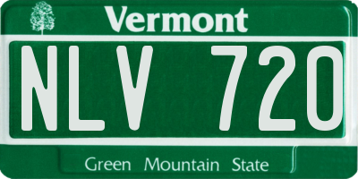 VT license plate NLV720