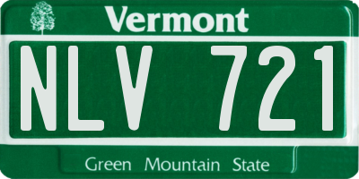 VT license plate NLV721